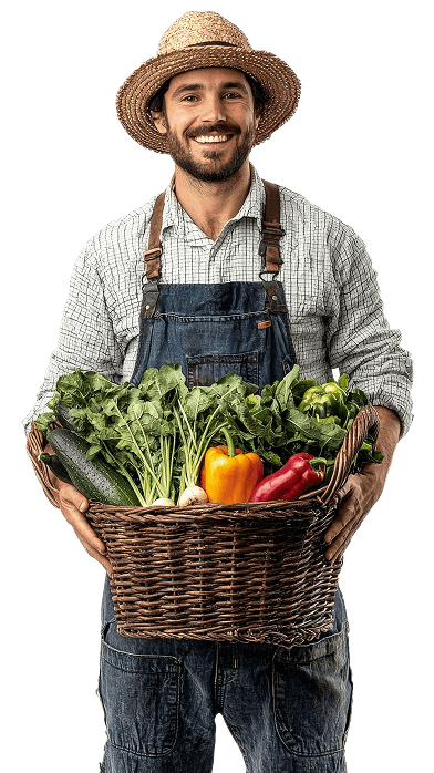 smiling-man-straw-hat-holding-basket-fresh-vegetables 1